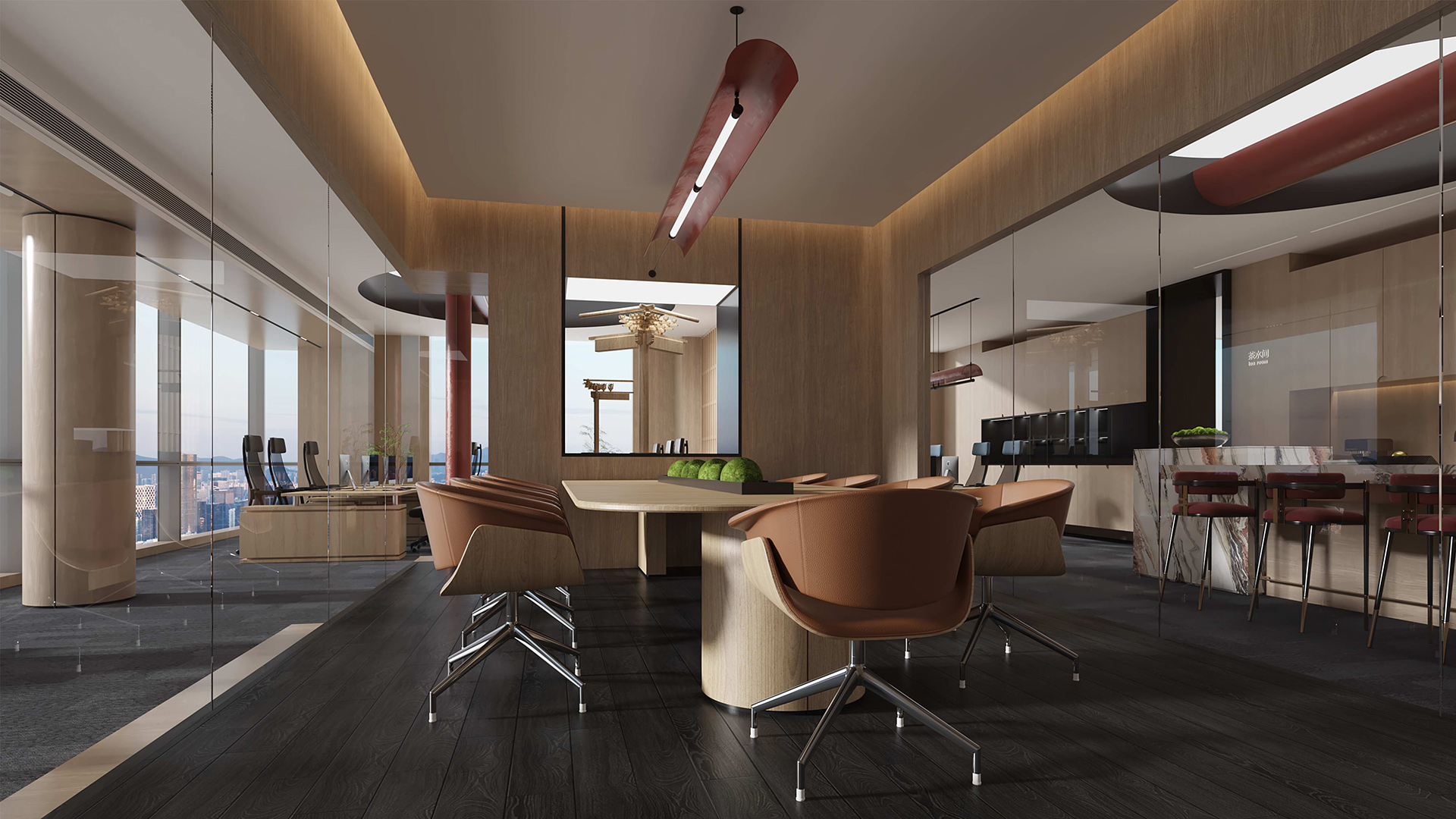 红色印记×办公室方案/卓美设计