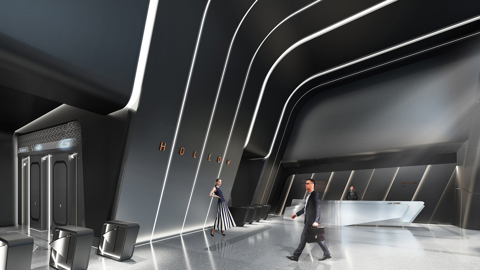 写字楼大堂空间/卓美设计