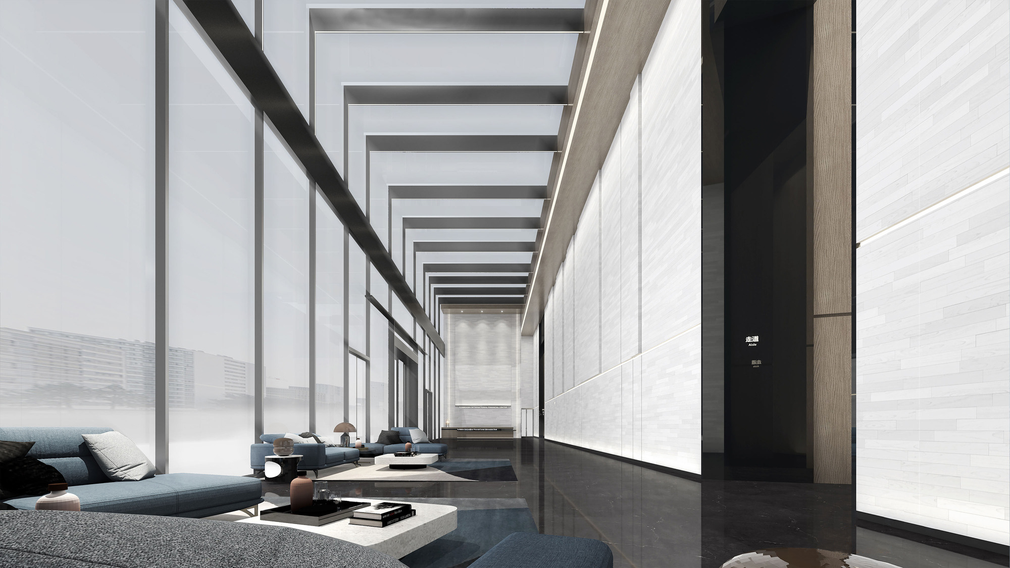 写字楼大堂空间/卓美设计