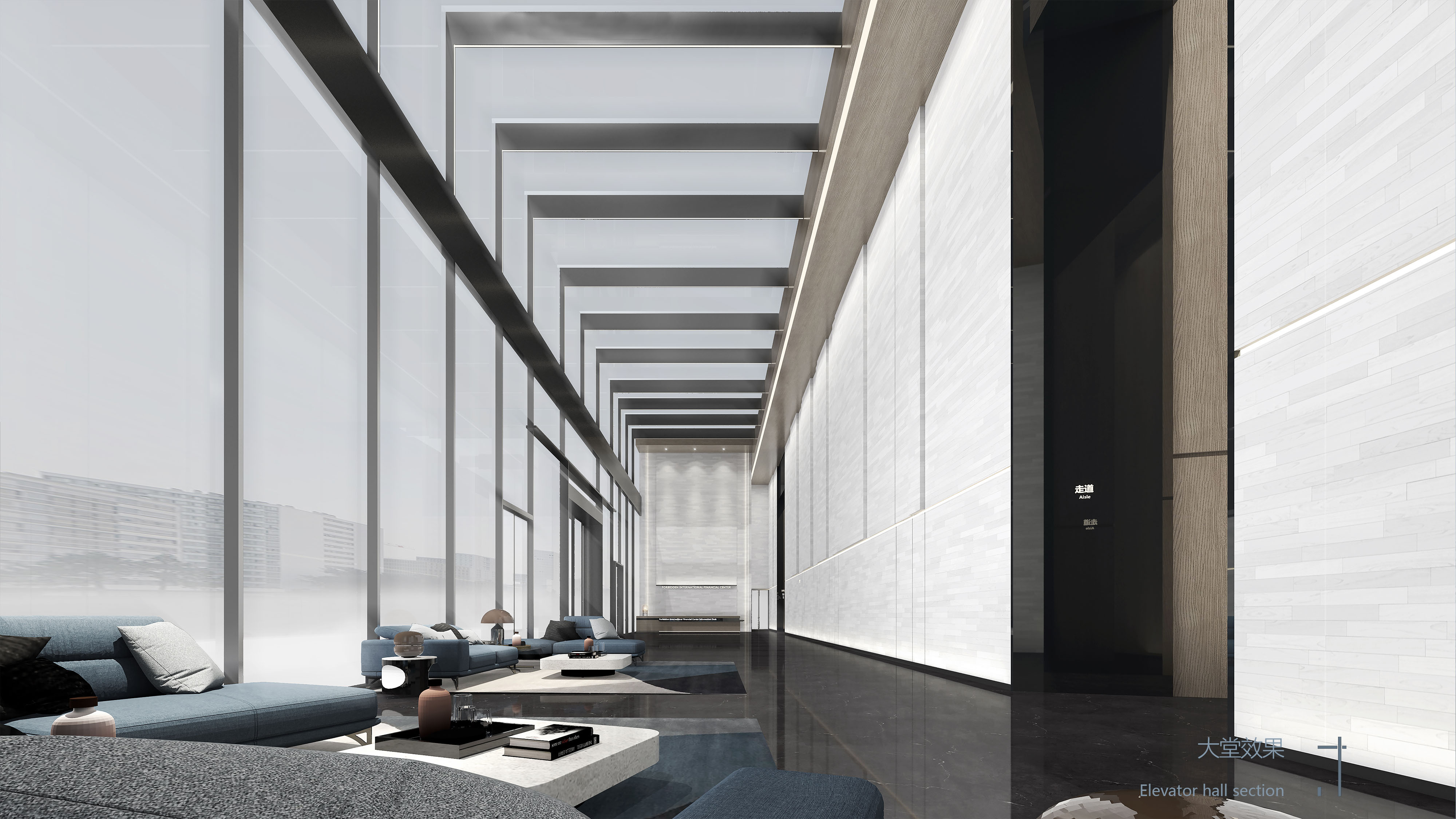 写字楼大堂空间/卓美设计