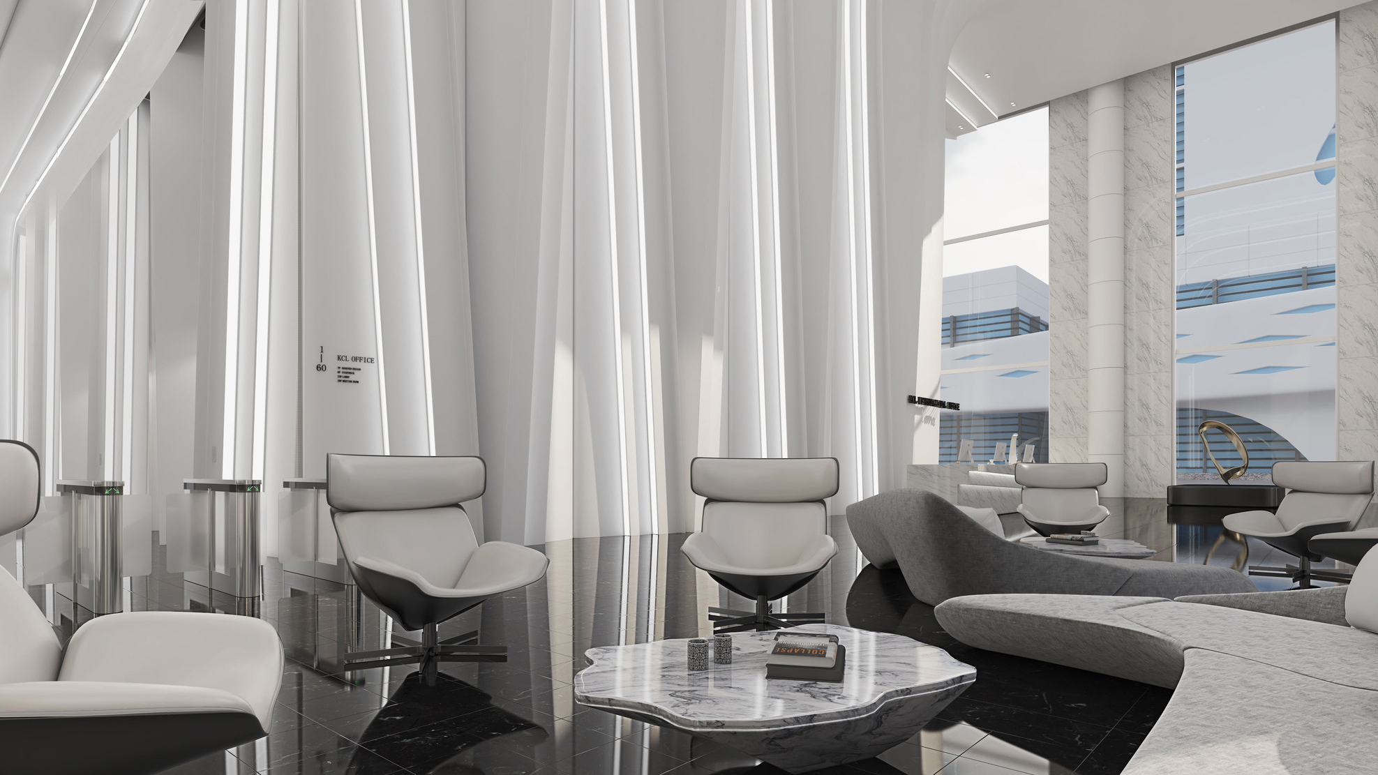 写字楼大堂空间/卓美设计