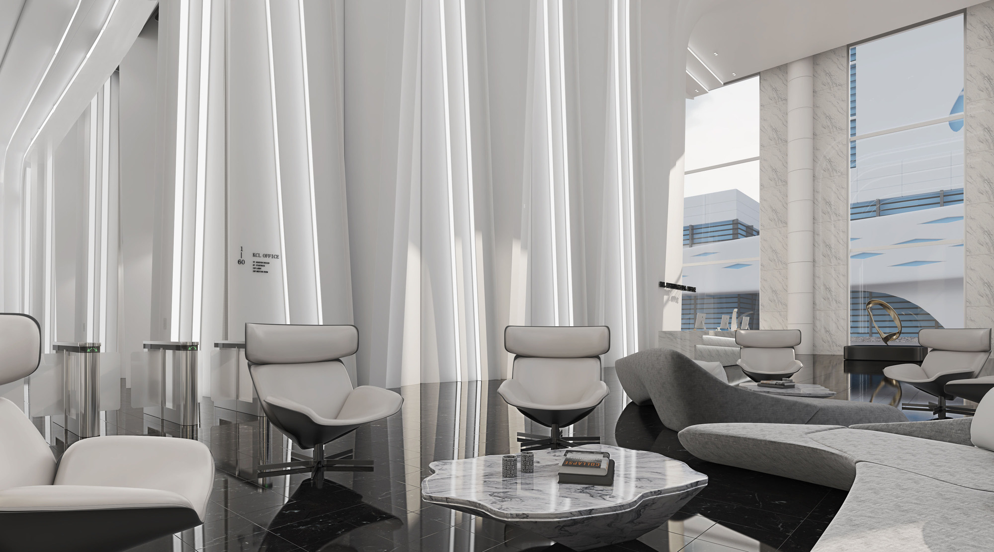 写字楼大堂空间/卓美设计